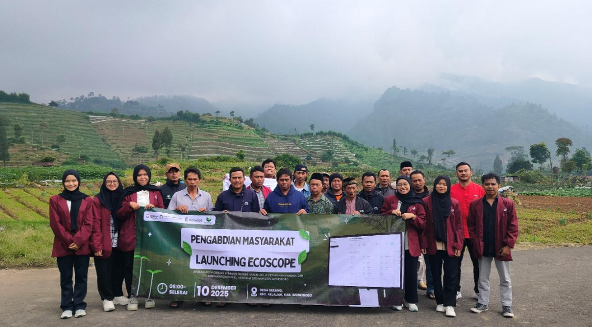Gagas Aplikasi “ECOSCOPE”, Mahasiswa Telkom University Purwokerto Dukung Pengambilan Keputusan Pertanian Berbasis Data di Desa Kejajar, Wonosobo